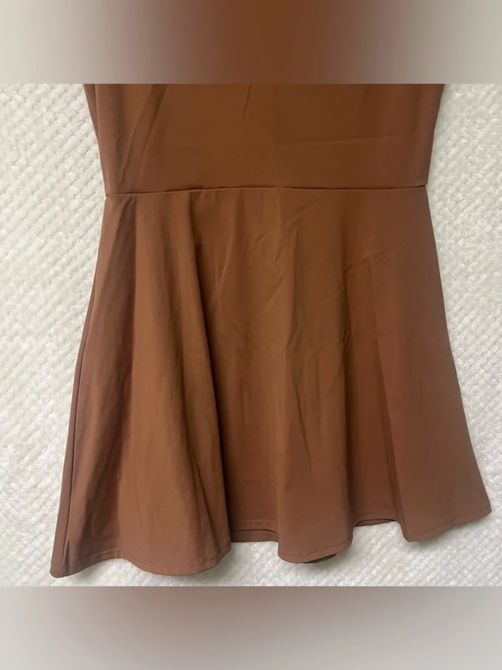 BeryLove A-Line Dress Brown Sleeveless Mini Dress Athletic Material Large NWT - Picture 7 of 13